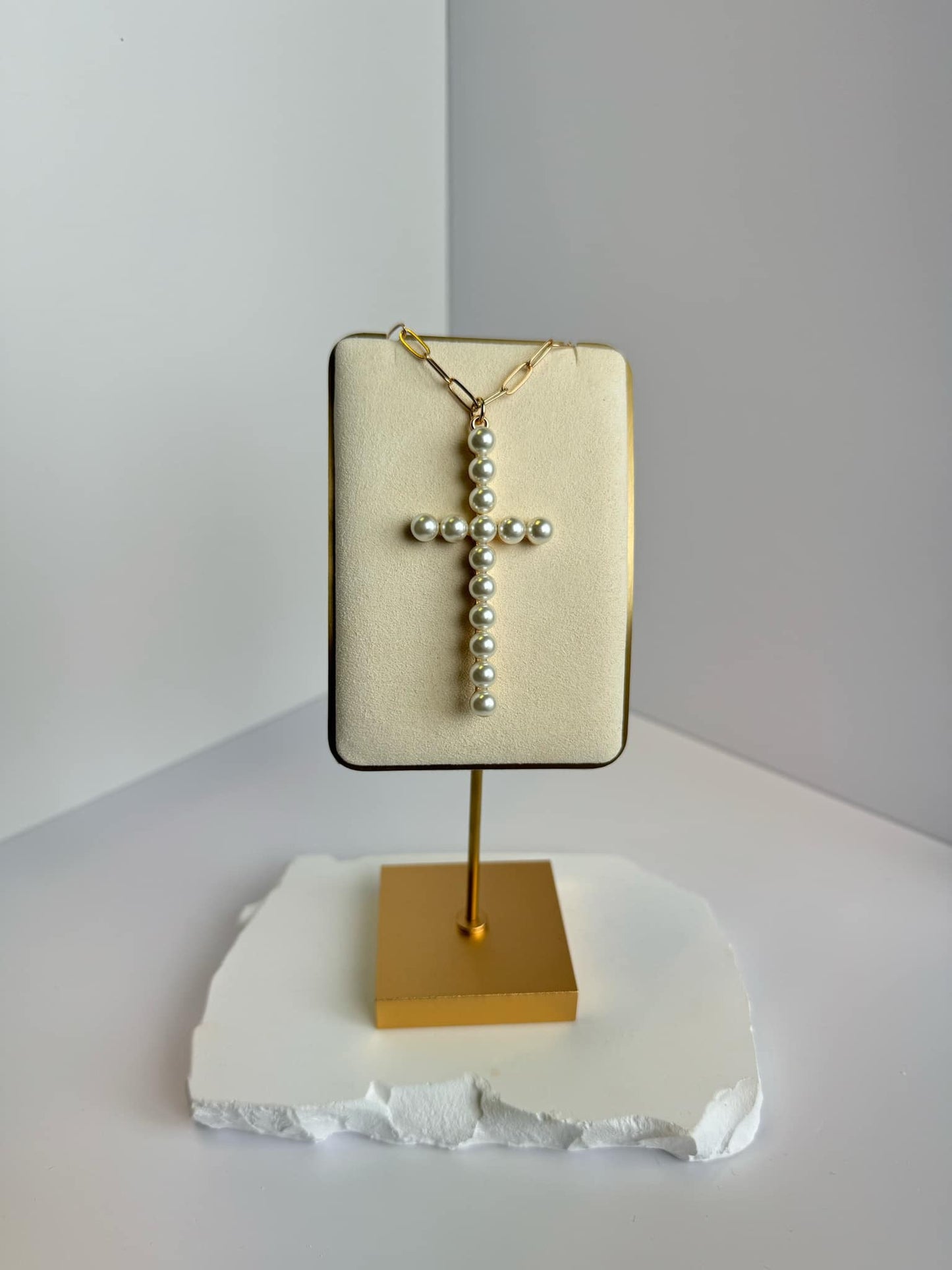 Pearl Cross Necklace
