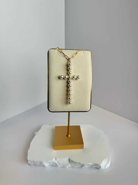 Pearl Cross Necklace